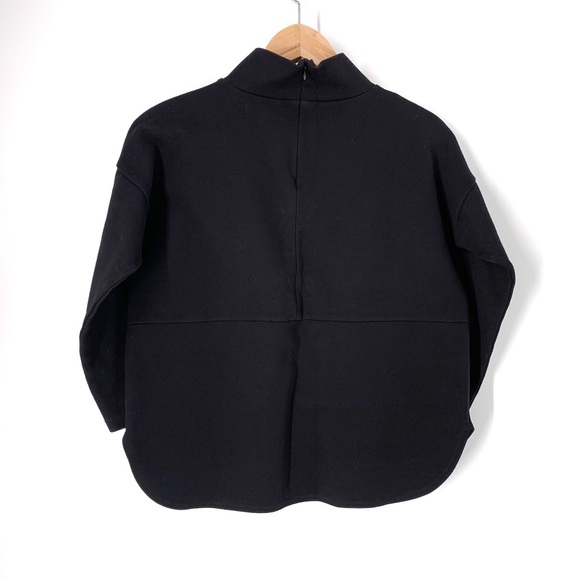 Madewell Boxy Mockneck Sweater Substantial BLACK - Picture 3 of 7